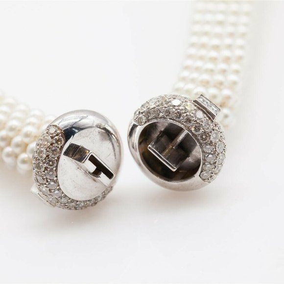 RARE!! 15CTS VS Diamonds, Rubys, Pearl Necklace - Picture 4 of 4